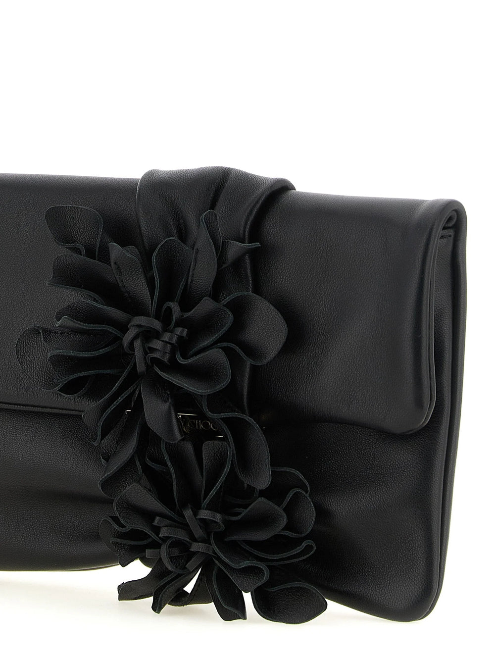 Jimmy Choo Black Lamb Leather Clutch Bag