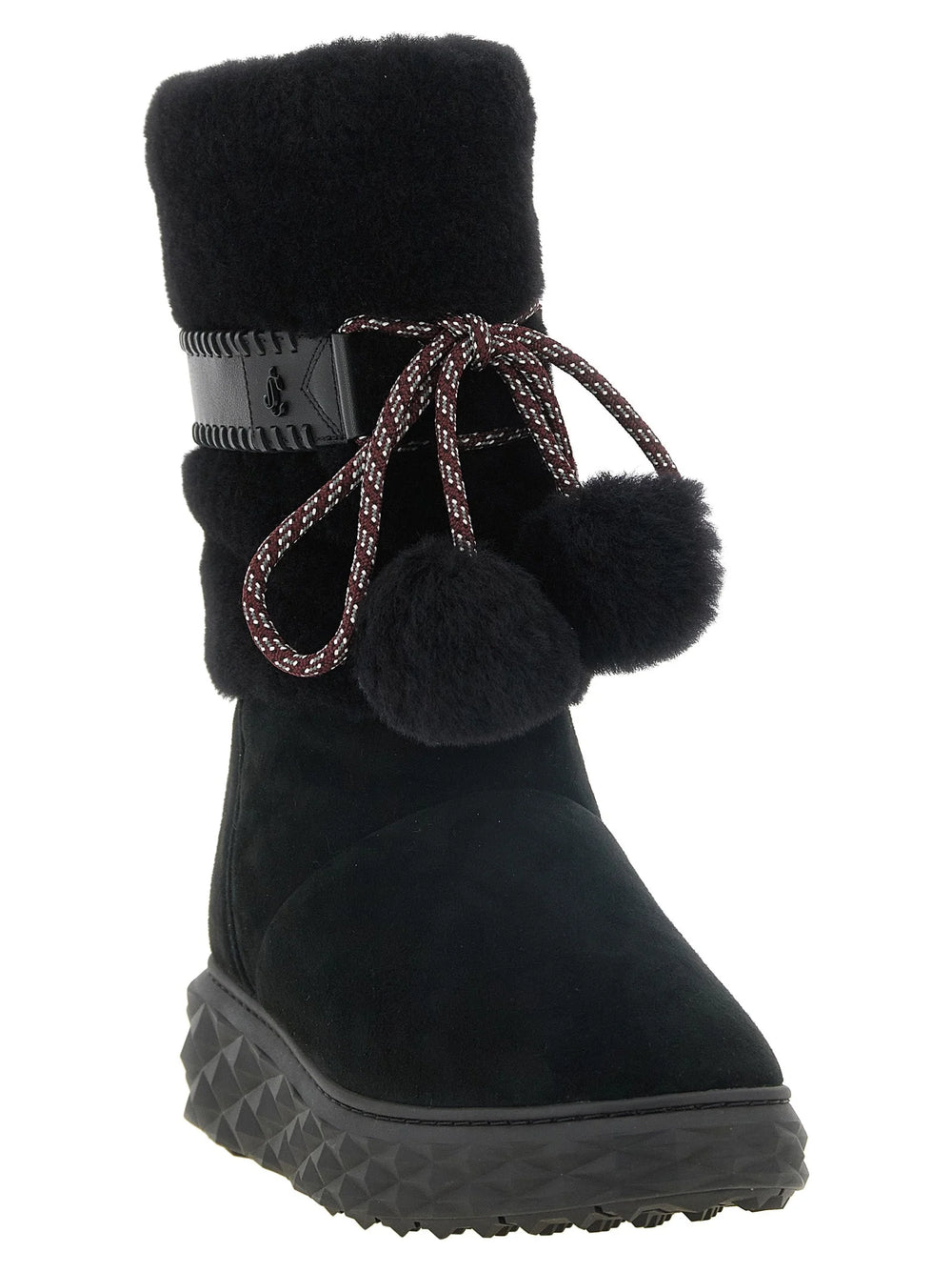 Jimmy Choo Black Lamb Leather Flat Boots