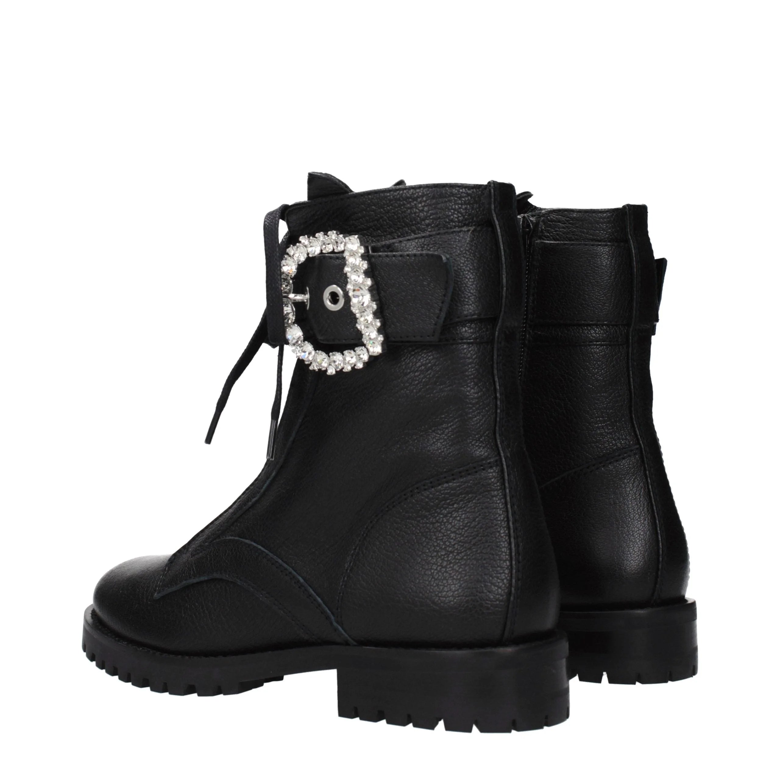 Jimmy Choo Black Leather Ankle Boots