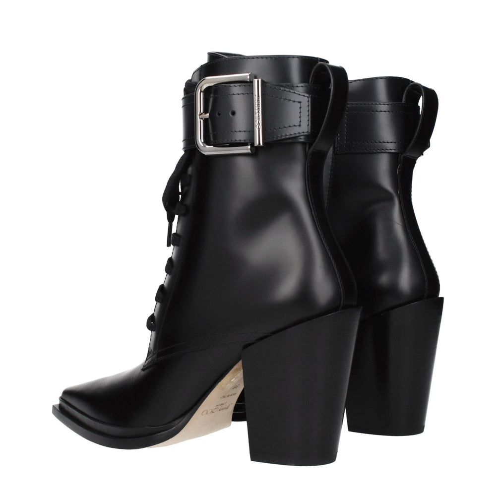Jimmy Choo Černé kotníkové boty z kůže - EU36/US6