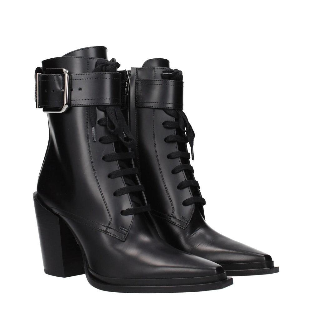 Jimmy Choo Černé kotníkové boty z kůže - EU36/US6