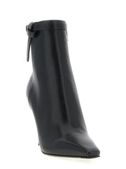 Jimmy Choo Black Leather Ankle Boots - EU40/US10