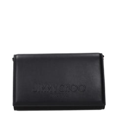Jimmy Choo Black Leather Clutch Bag