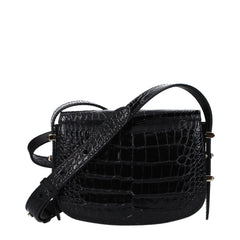 Jimmy Choo Schwarze Leder Umhängetasche