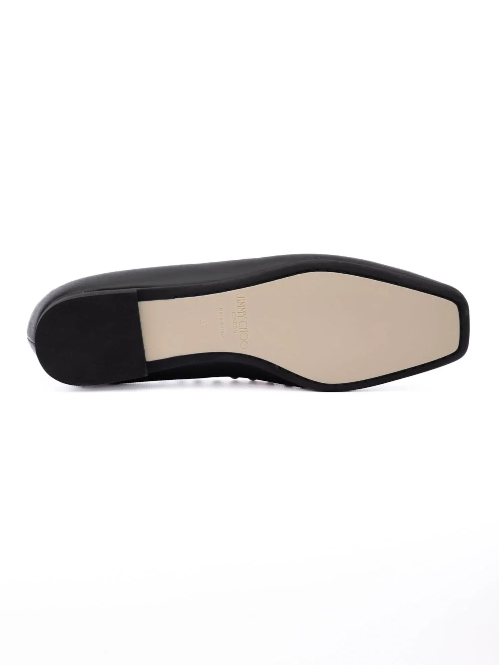 Jimmy Choo Bailarinas Mirele de cuero negro con tachuelas abovedadas