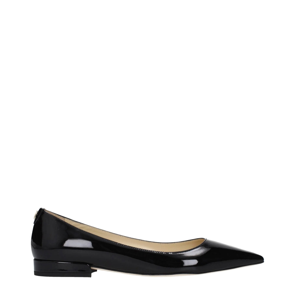 Jimmy Choo Black Leather Flats