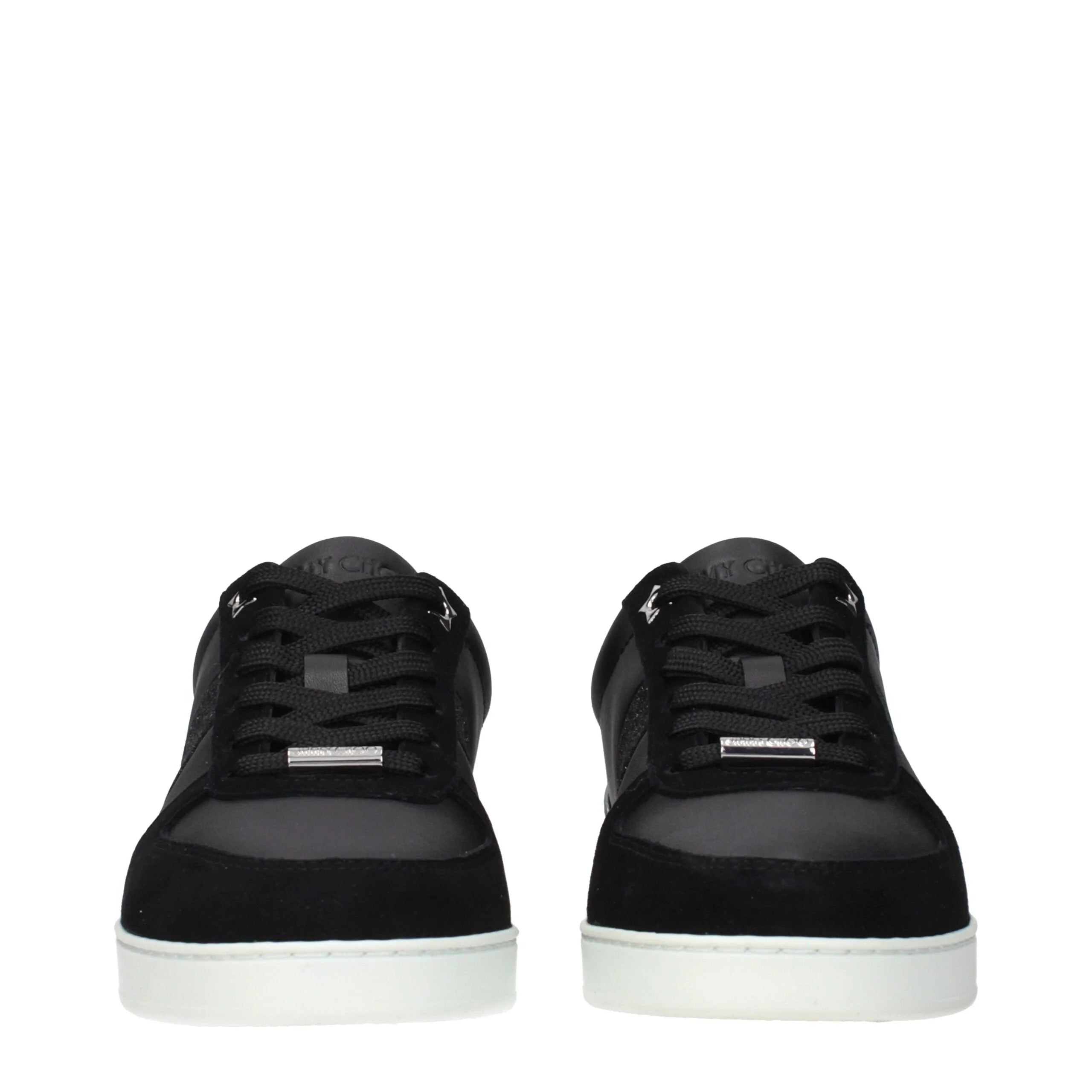 Jimmy Choo Black Leather Low Tops