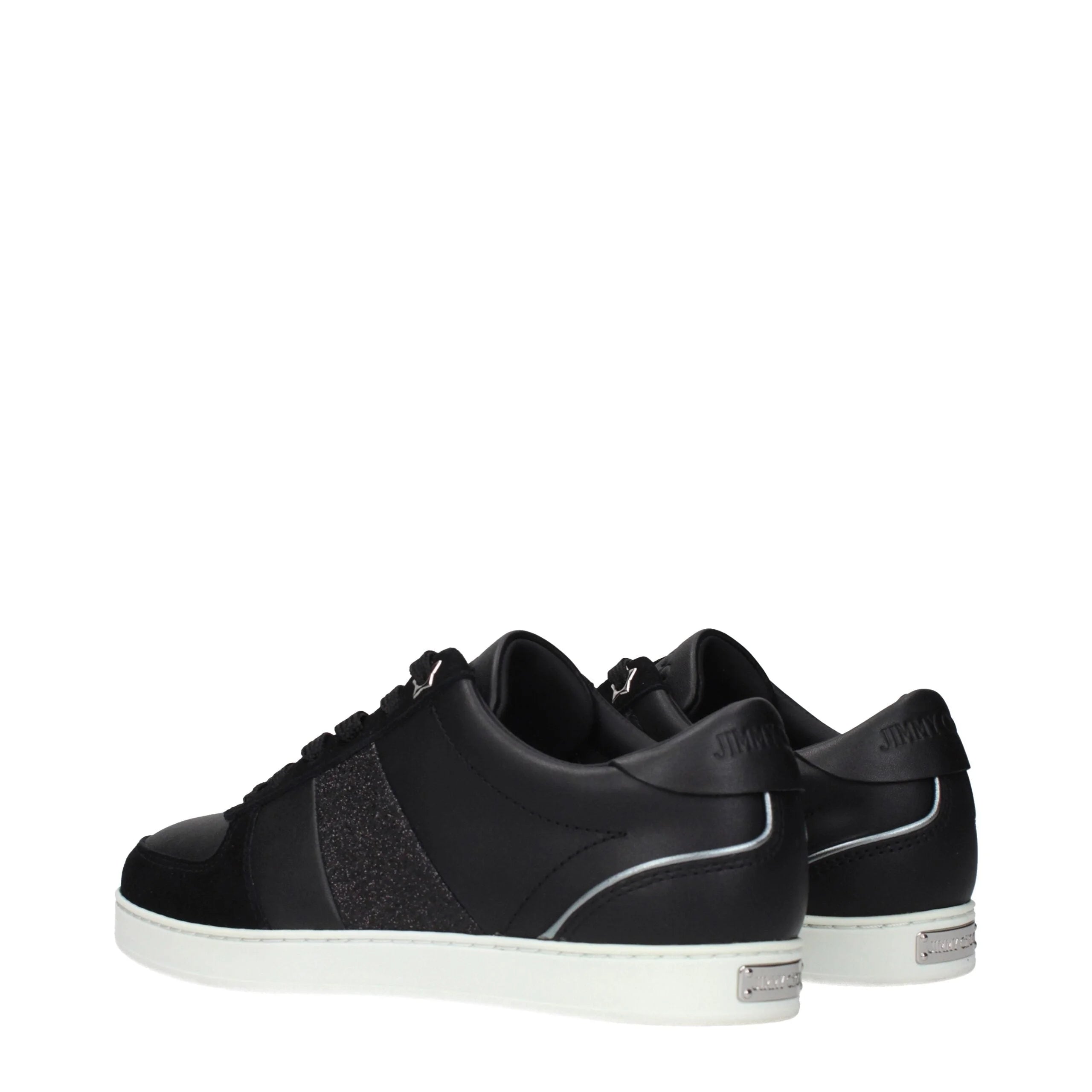Jimmy Choo Black Leather Low Tops