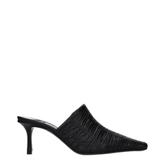Jimmy Choo Black Leather Mid Heel Pumps