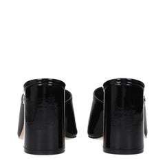 Jimmy Choo Black Leather Platforms