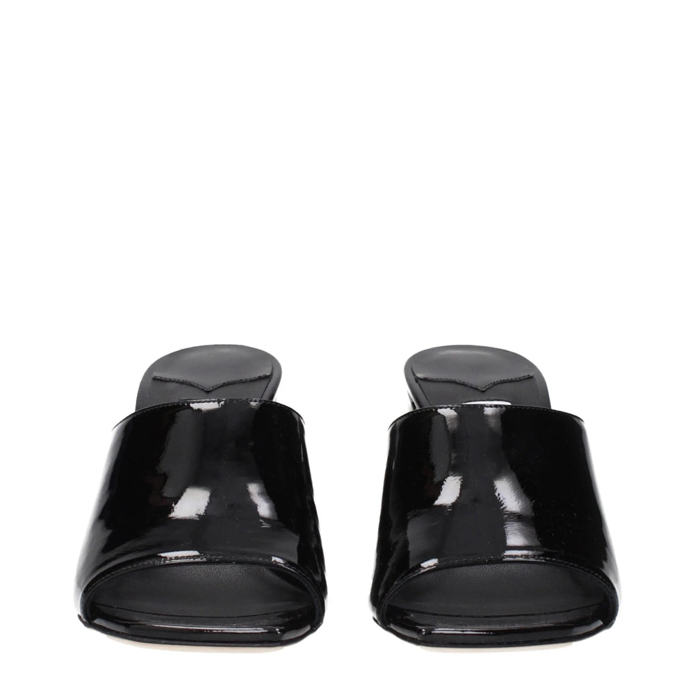 Jimmy Choo Black Leather Platforms