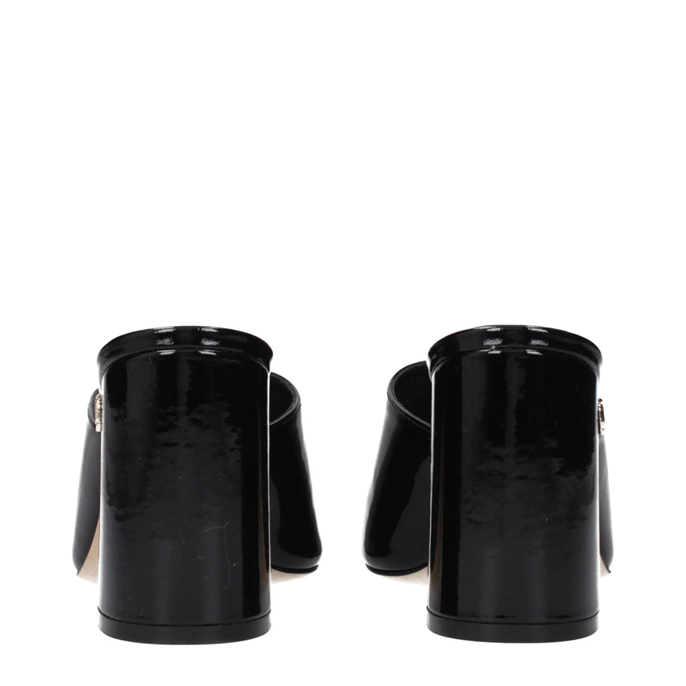 Jimmy Choo Black Leather Platforms