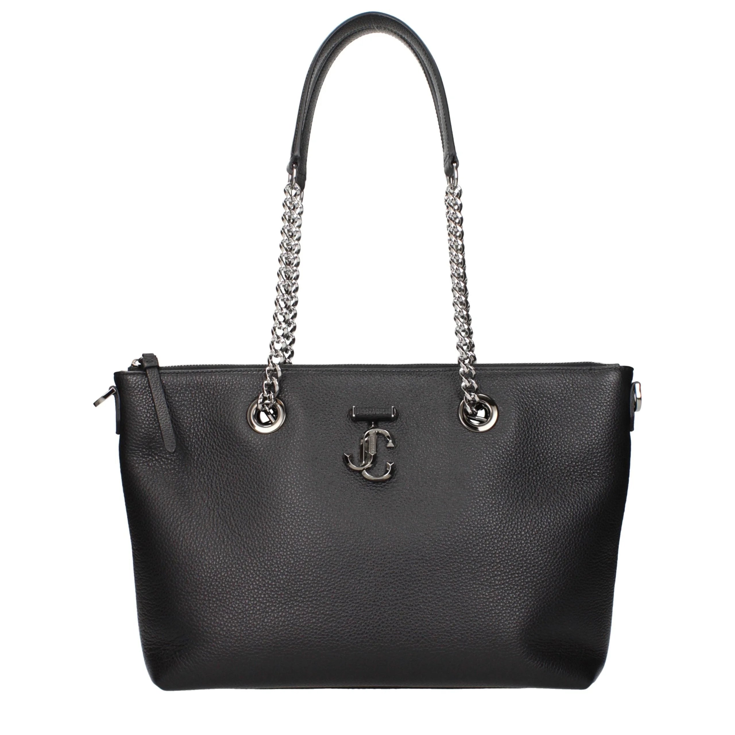Jimmy Choo Black Leather Shoulder Bag