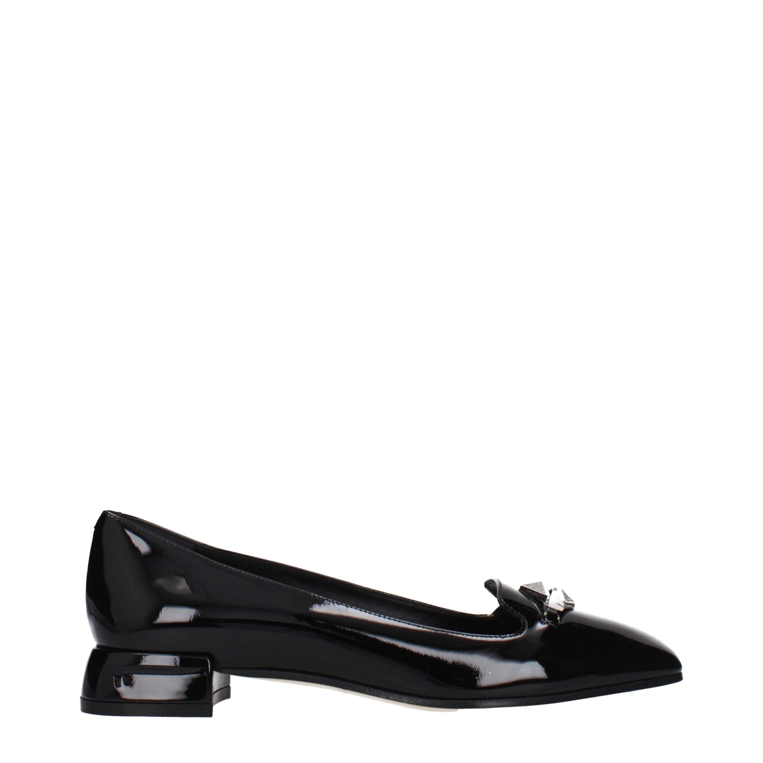 Jimmy Choo Black Leather Slip-On Loafers
