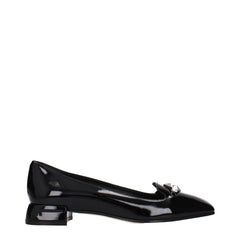 Jimmy Choo Black Leather Slip-On Loafers