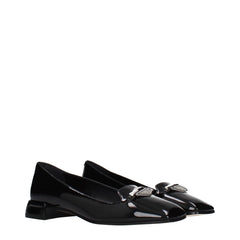 Jimmy Choo Black Leather Slip-On Loafers