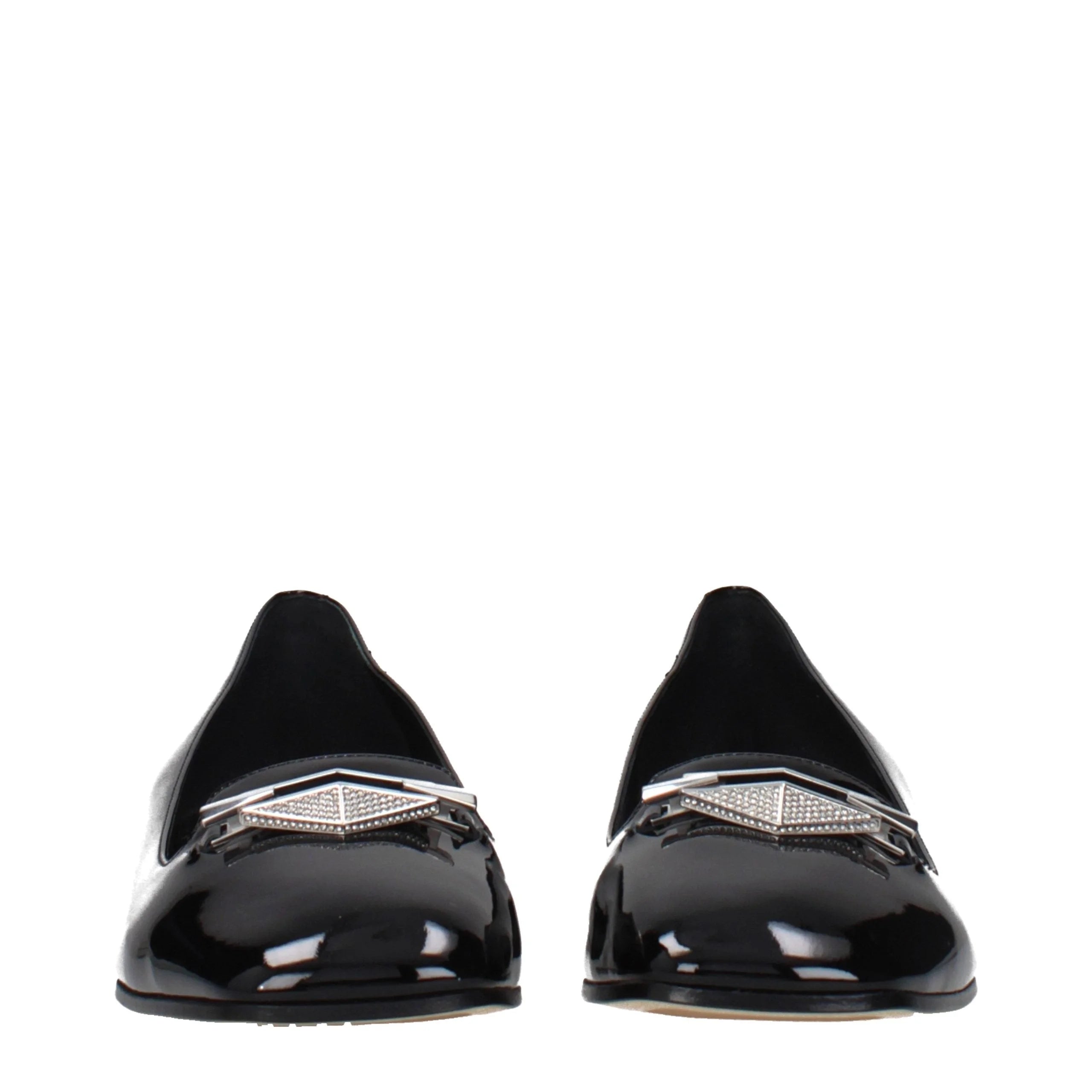 Jimmy Choo Black Leather Slip-On Loafers