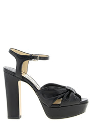 Jimmy Choo Sandali con Tacco Stiletto in Pelle Nera