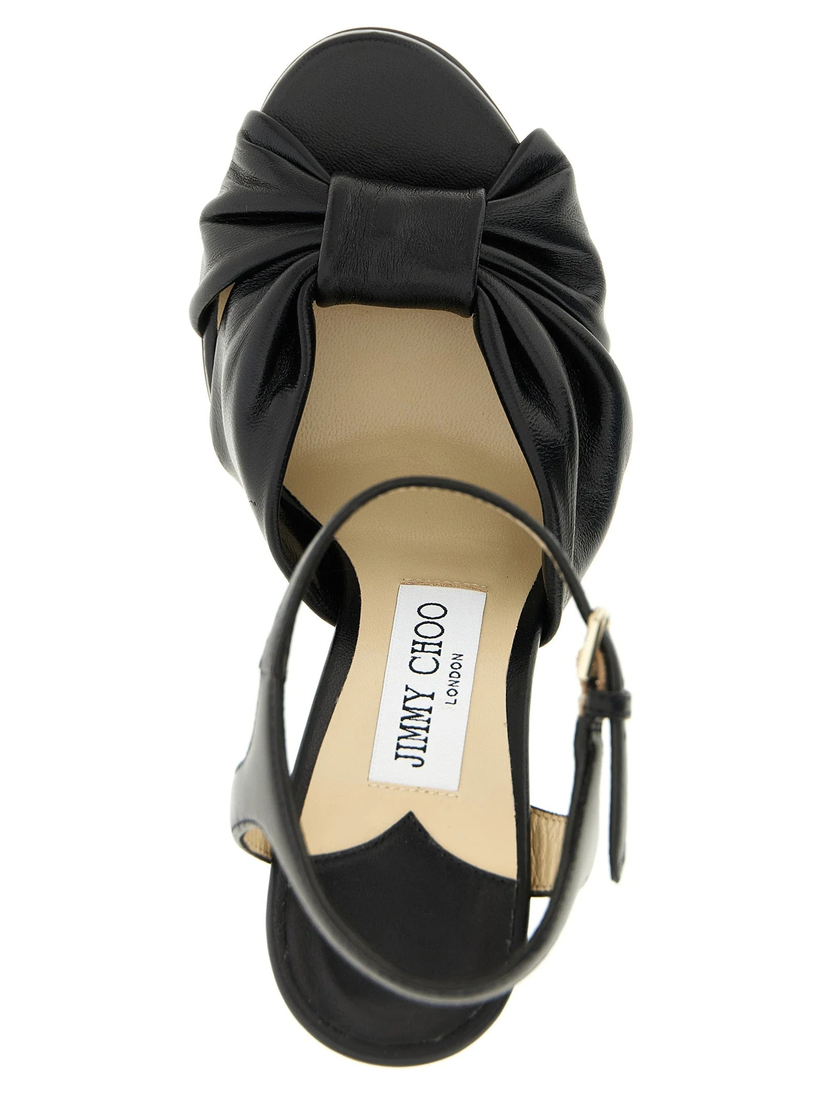 Jimmy Choo Sandali con Tacco Stiletto in Pelle Nera