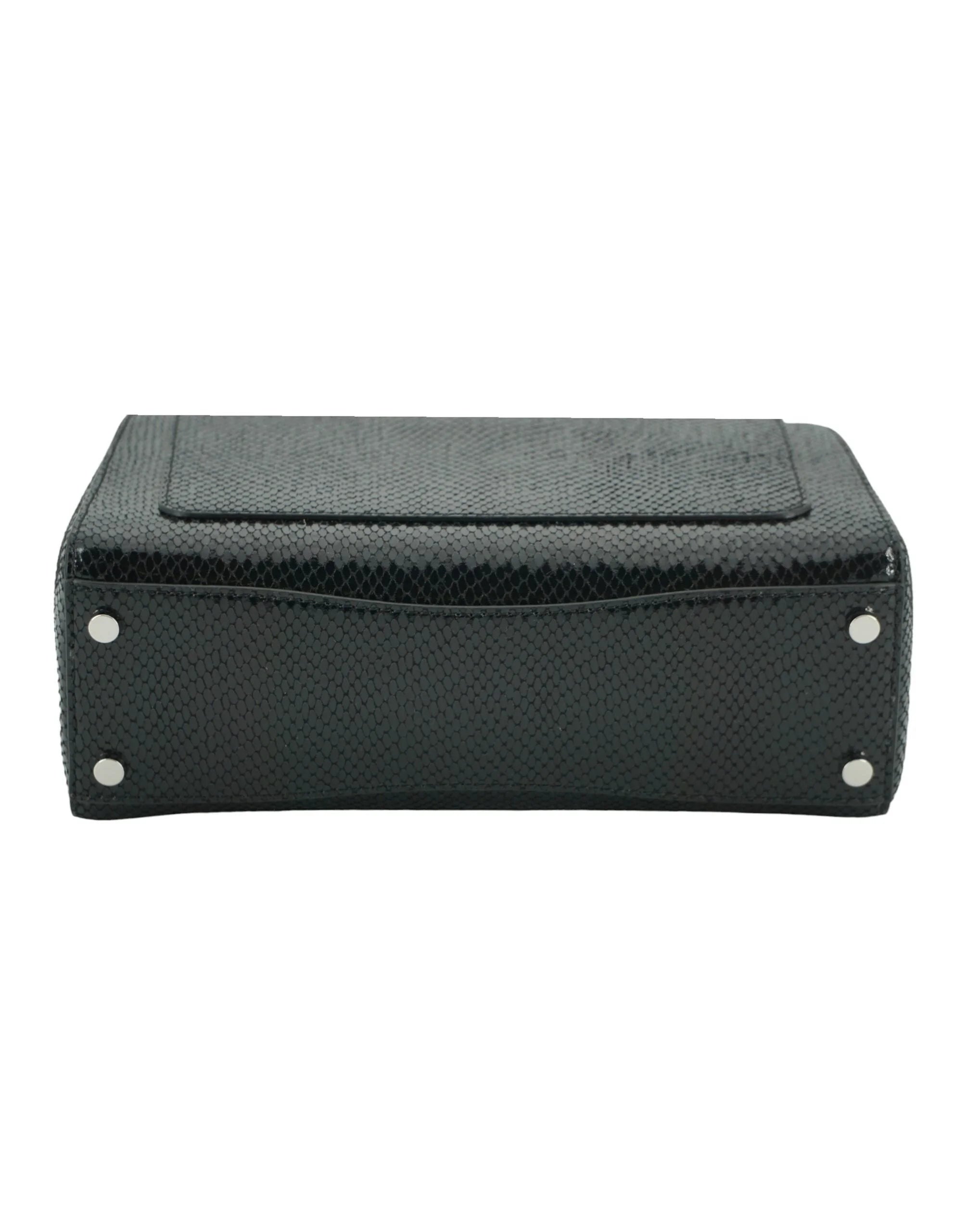 Jimmy Choo Black Leather Top Handle Shoulder Bag - Shoulder Bags