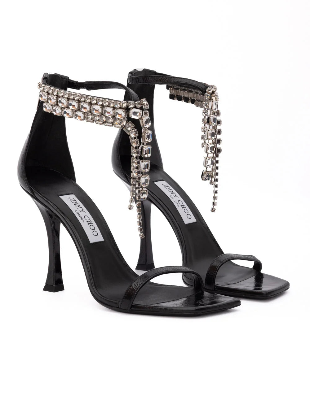 Jimmy Choo Fekete bőr Verity szandál 100