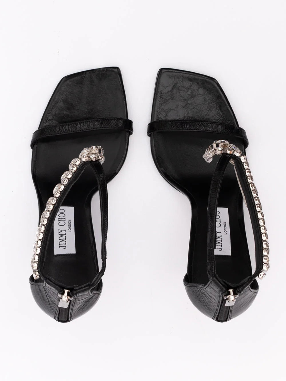 Jimmy Choo Fekete bőr Verity szandál 100