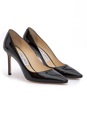 Jimmy Choo Černé pumpse Romy 85 z patentované kůže