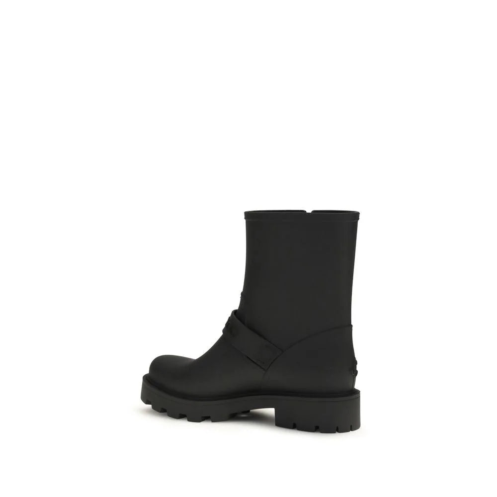 Jimmy Choo Czarne kalosze z poliuretanu