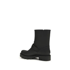 Jimmy Choo Black Polyurethane Rain Boots
