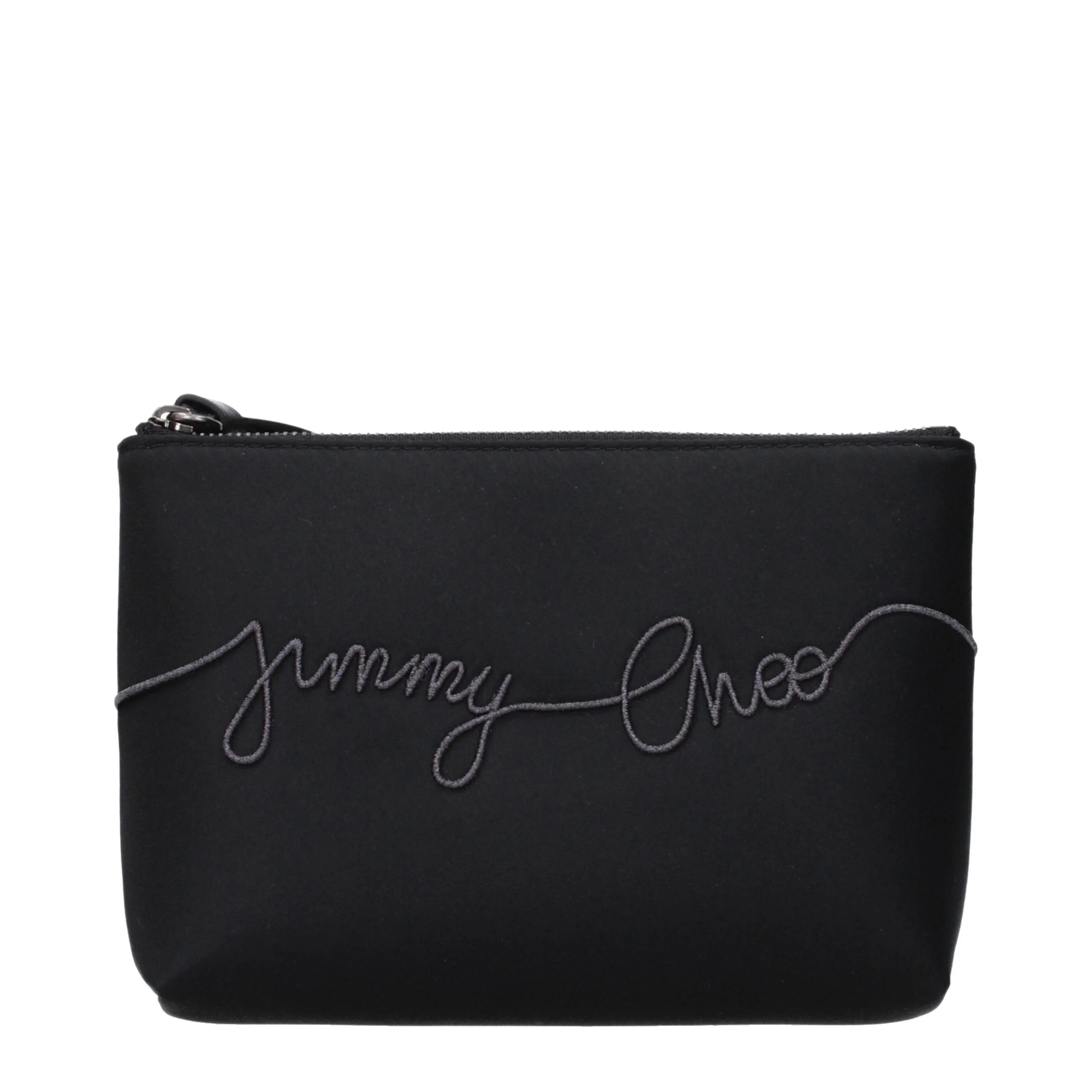Jimmy Choo Black Satin Clutch Bags