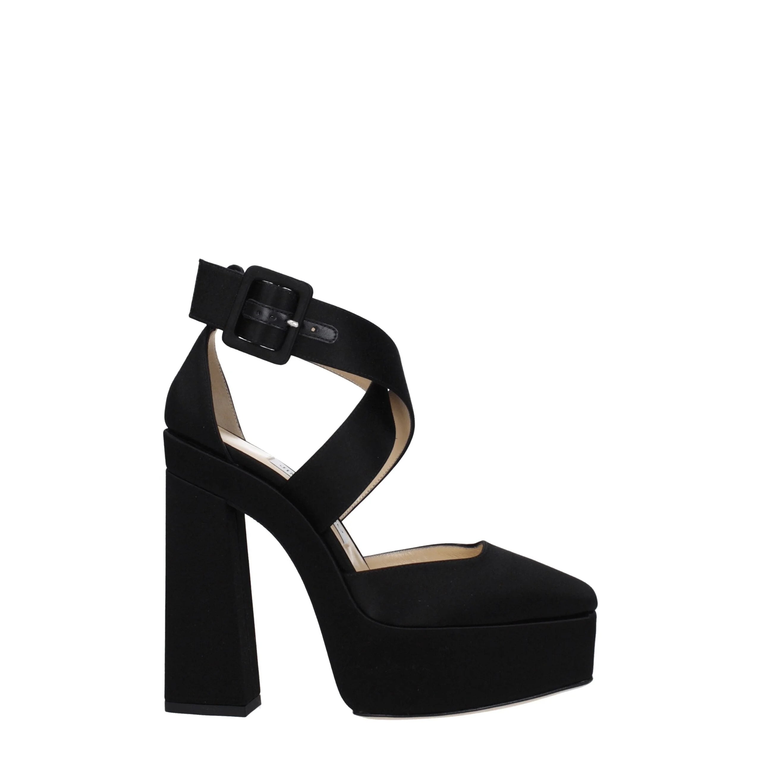 Jimmy Choo Black Satin Platforms - EU39.5/US9.5