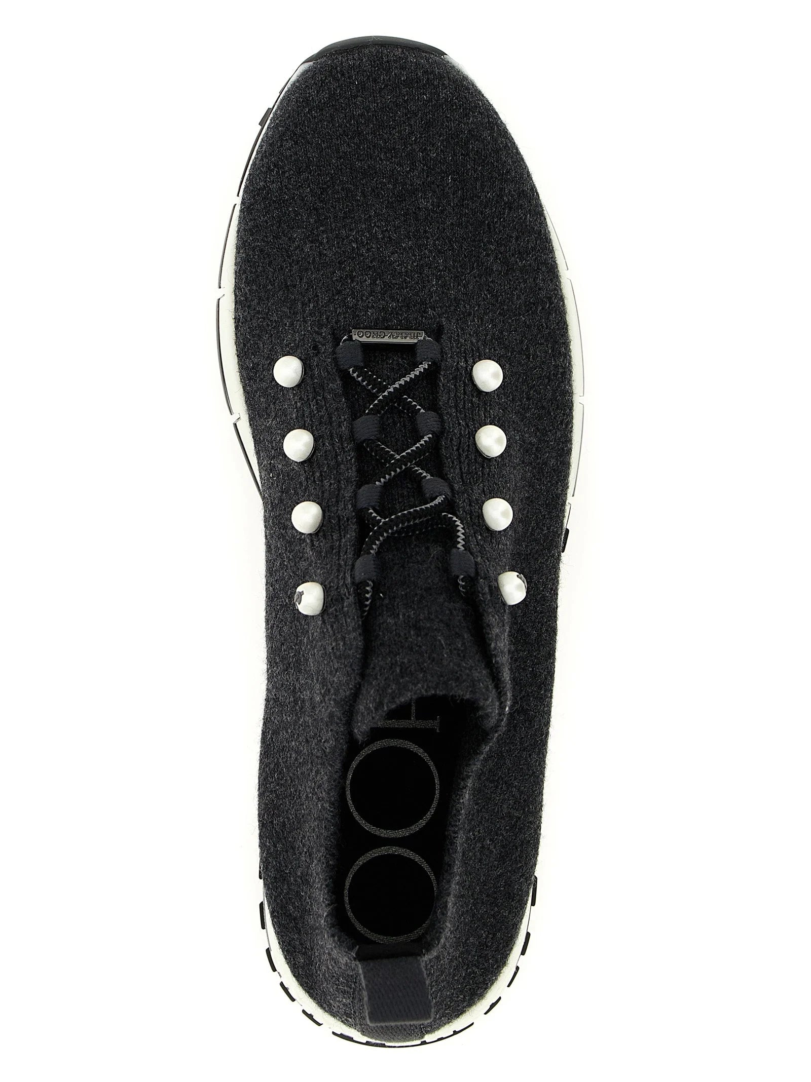 Jimmy Choo Black Tencel Low Top Sneakers - EU36/US6
