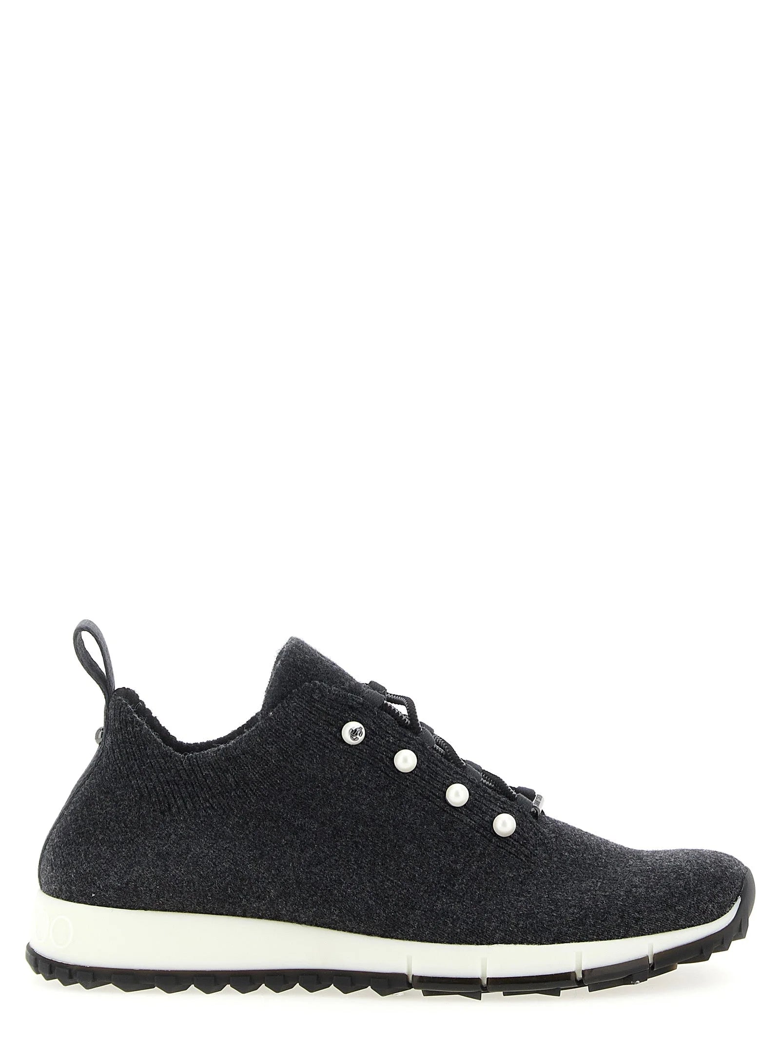 Jimmy Choo Black Tencel Low Top Sneakers - EU36/US6