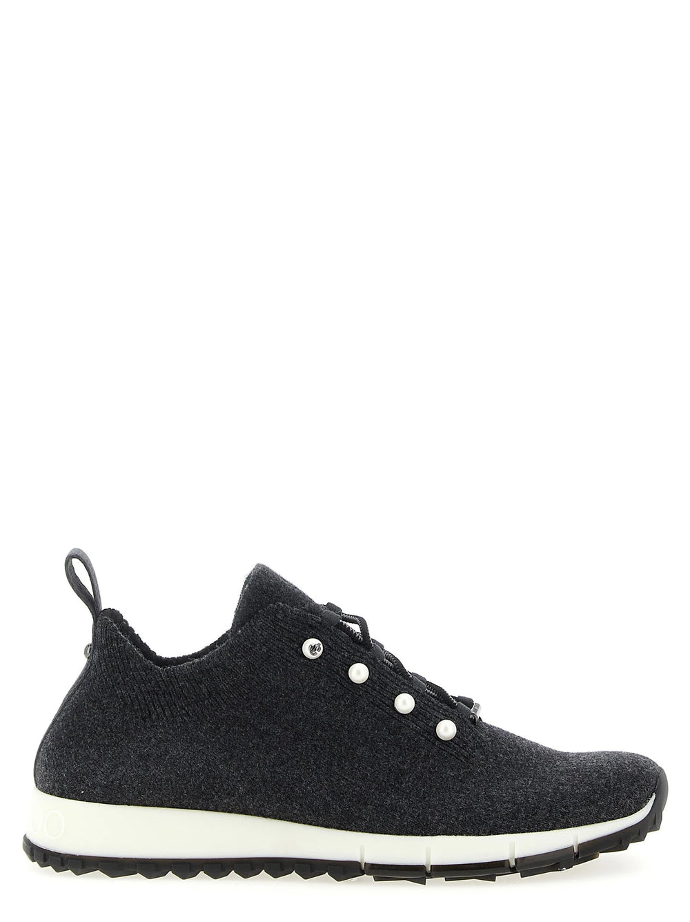 Jimmy Choo Black Tencel Low Top Sneakers - EU36/US6