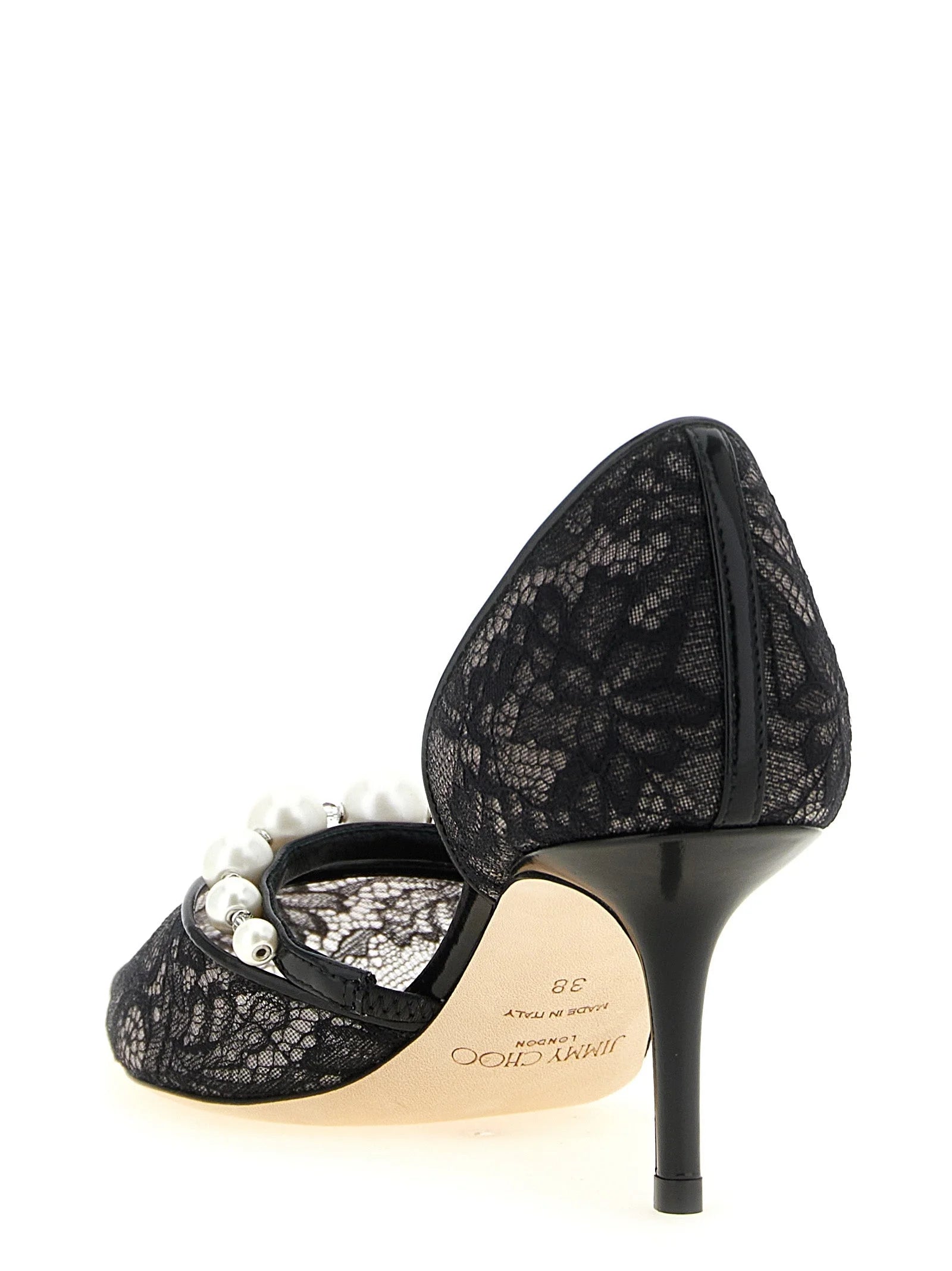 Jimmy Choo Black Tencel Mid Heel Pumps - EU35.5/US5.5