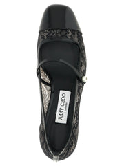 Jimmy Choo Black Tencel Mid Heel Pumps - EU37/US7