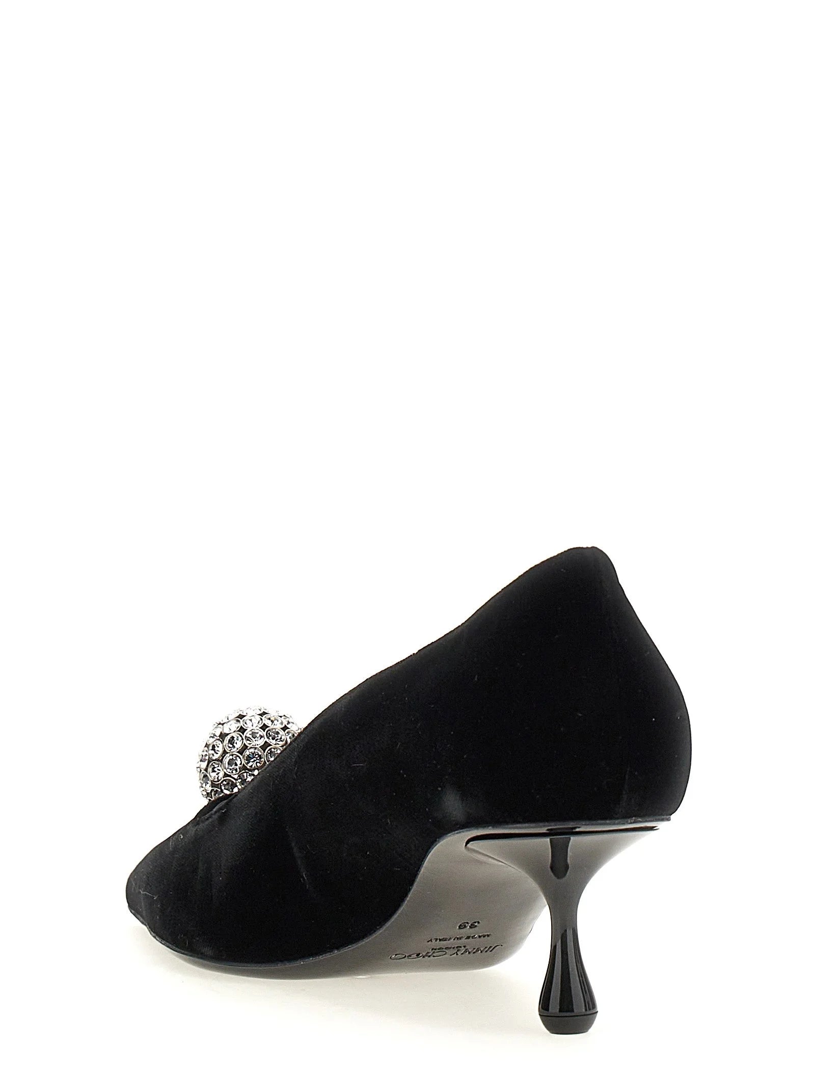 Jimmy Choo Black Textile Mid Heel Pumps - EU34.5/US4.5