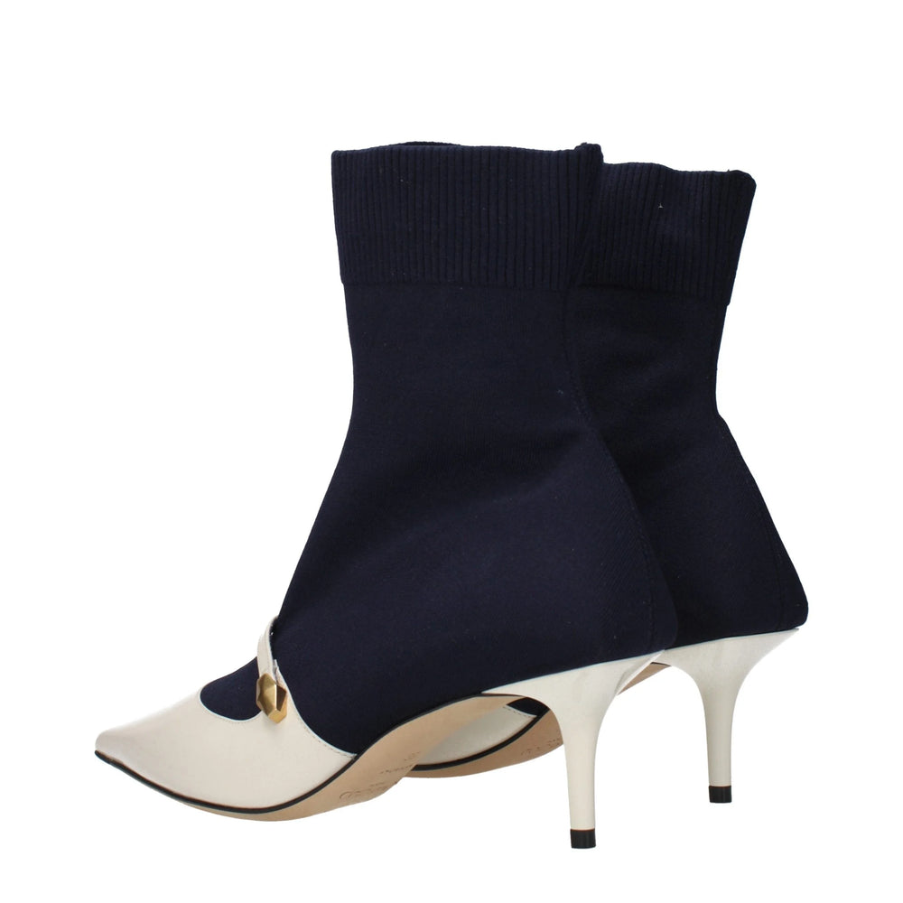 Jimmy Choo Blue Fabric Ankle Boots