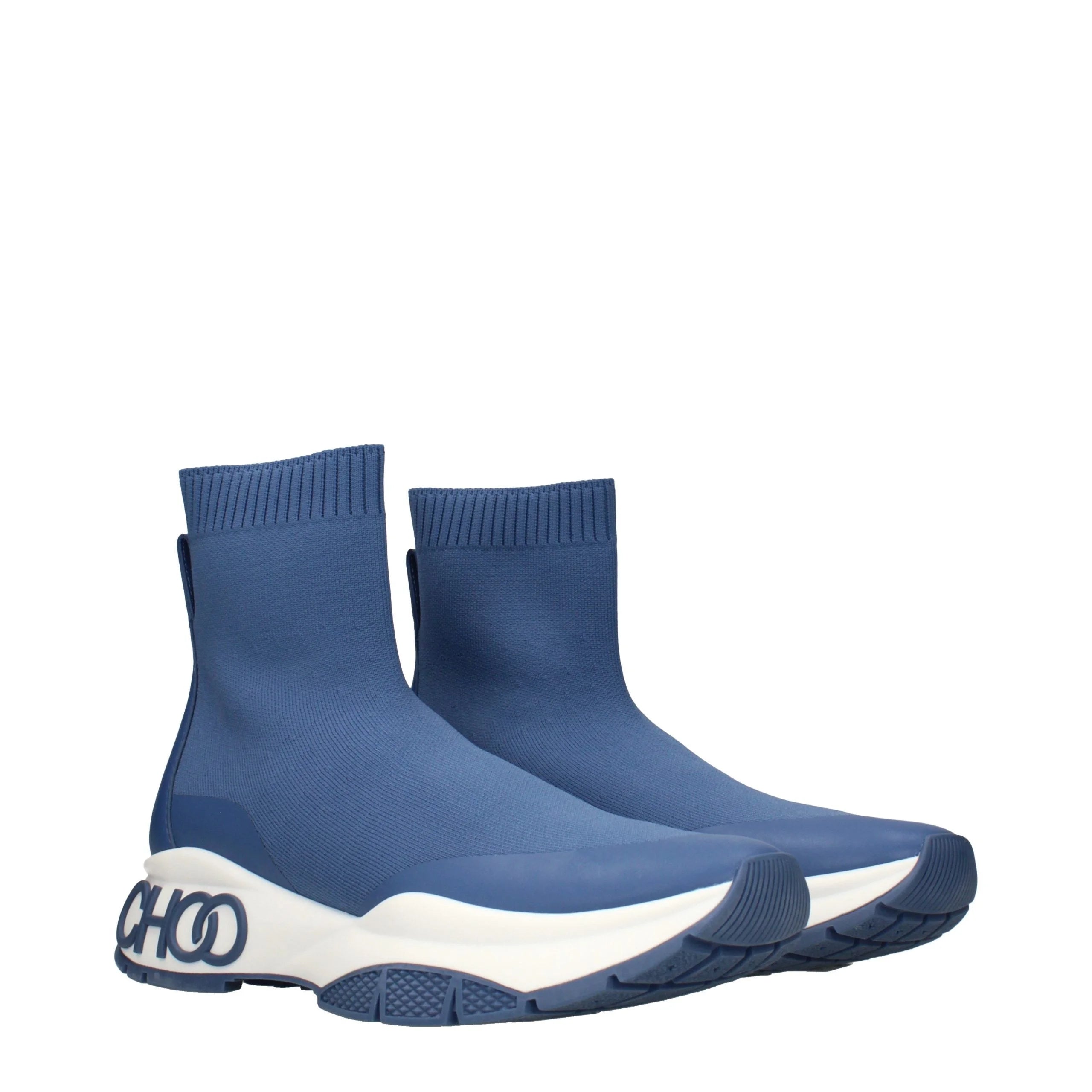 Jimmy Choo Botas de Cano Baixo em Tecido Azul