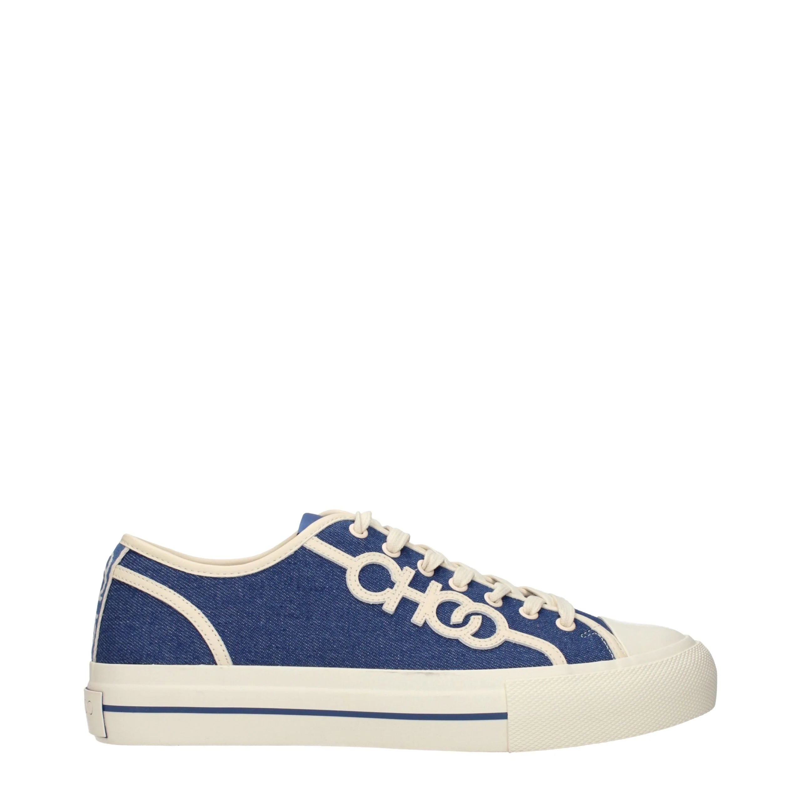 Jimmy Choo Blue Fabric Low Tops