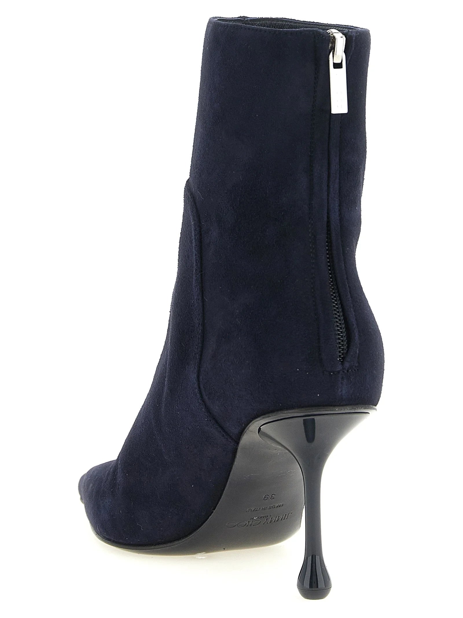 Jimmy Choo Blue Leather Ankle Boots
