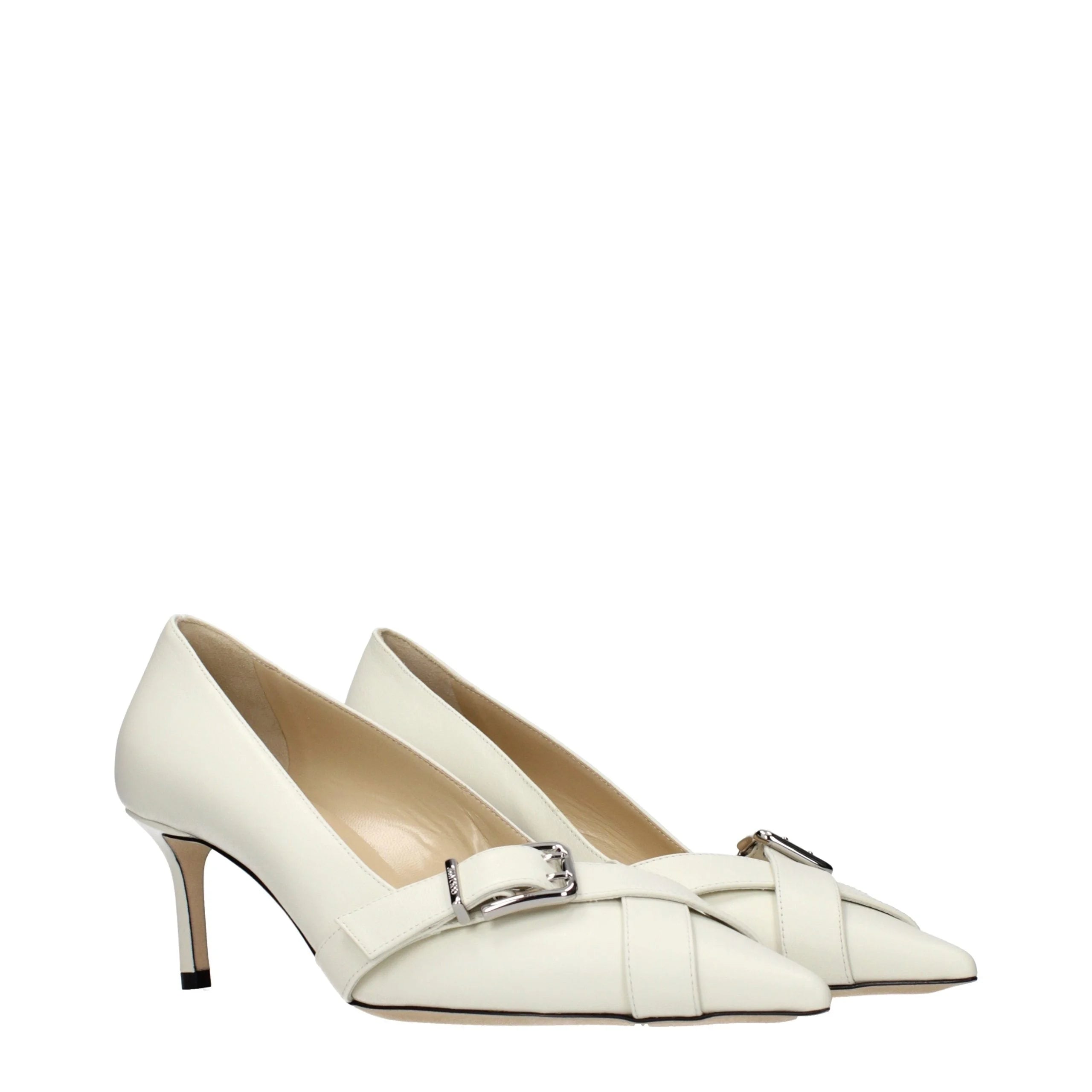 Jimmy Choo Blue Leather Mid Heel Pumps