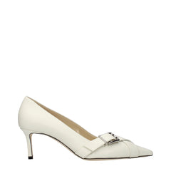 Jimmy Choo Blue Leather Mid Heel Pumps