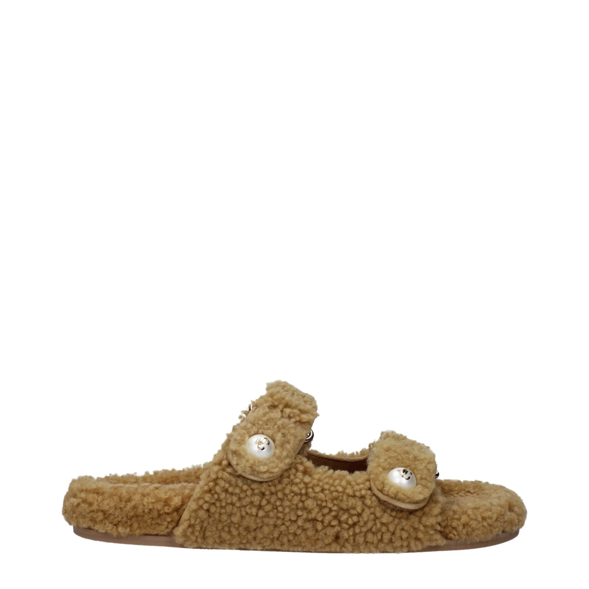 Jimmy Choo Brown Fabric Slippers Sandals