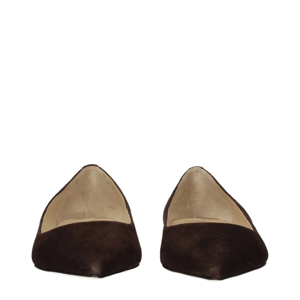 Jimmy Choo Brown Leather Ballet Flats