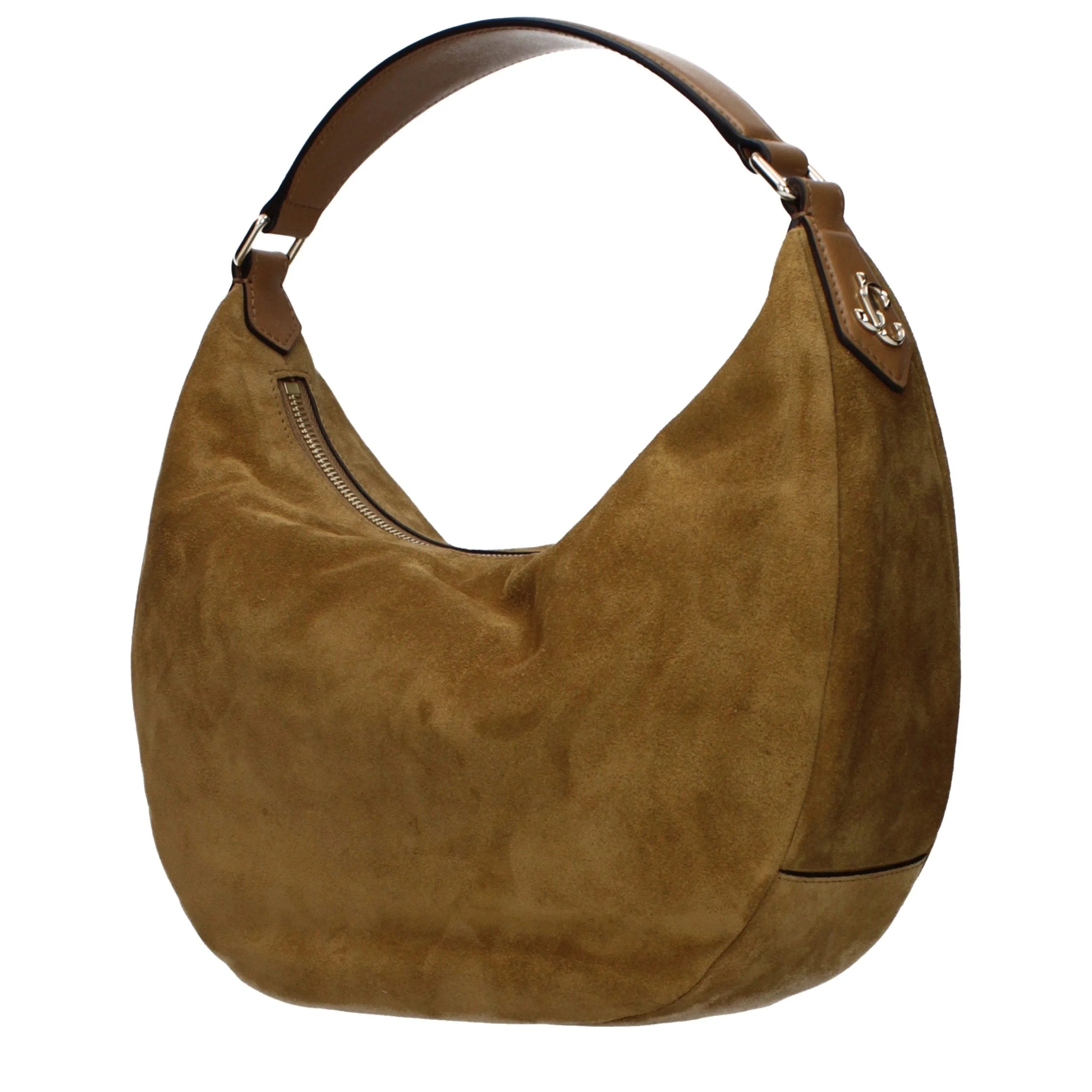 Bolsa de ombro de couro castanho Jimmy Choo