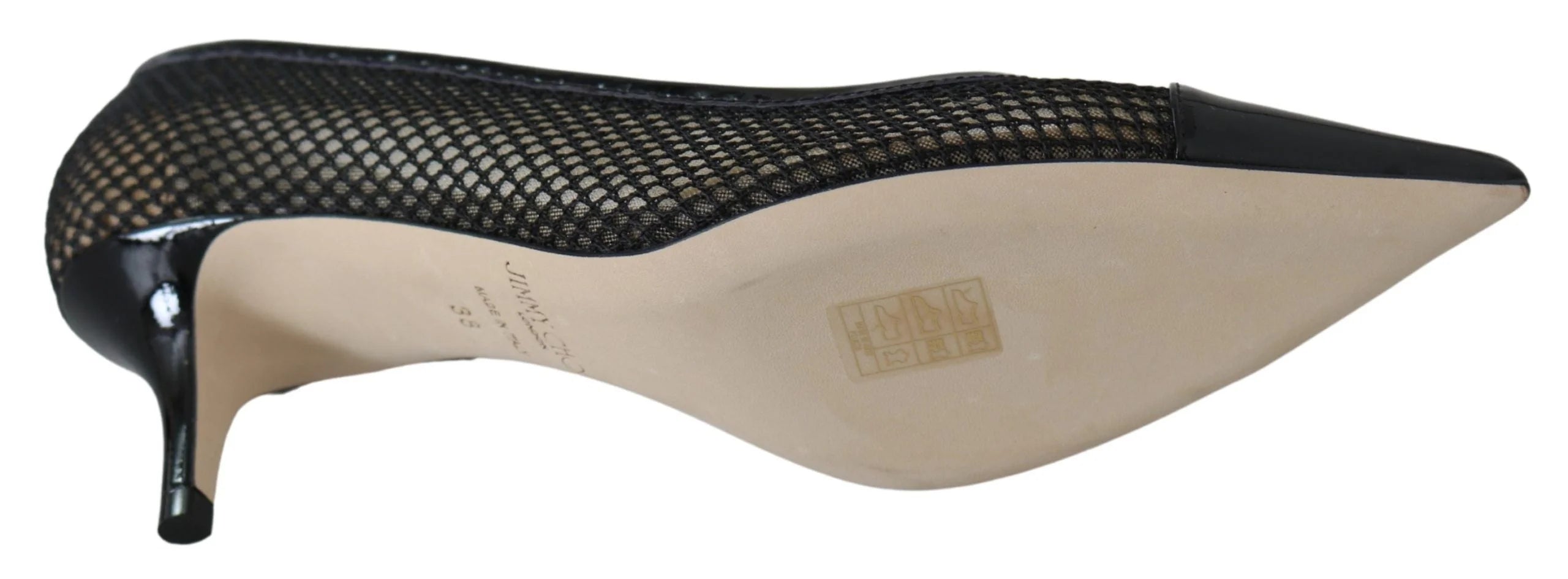 Jimmy Choo Chic Patent Mesh Pointed Pumps - EU37/US6.5 - Heels