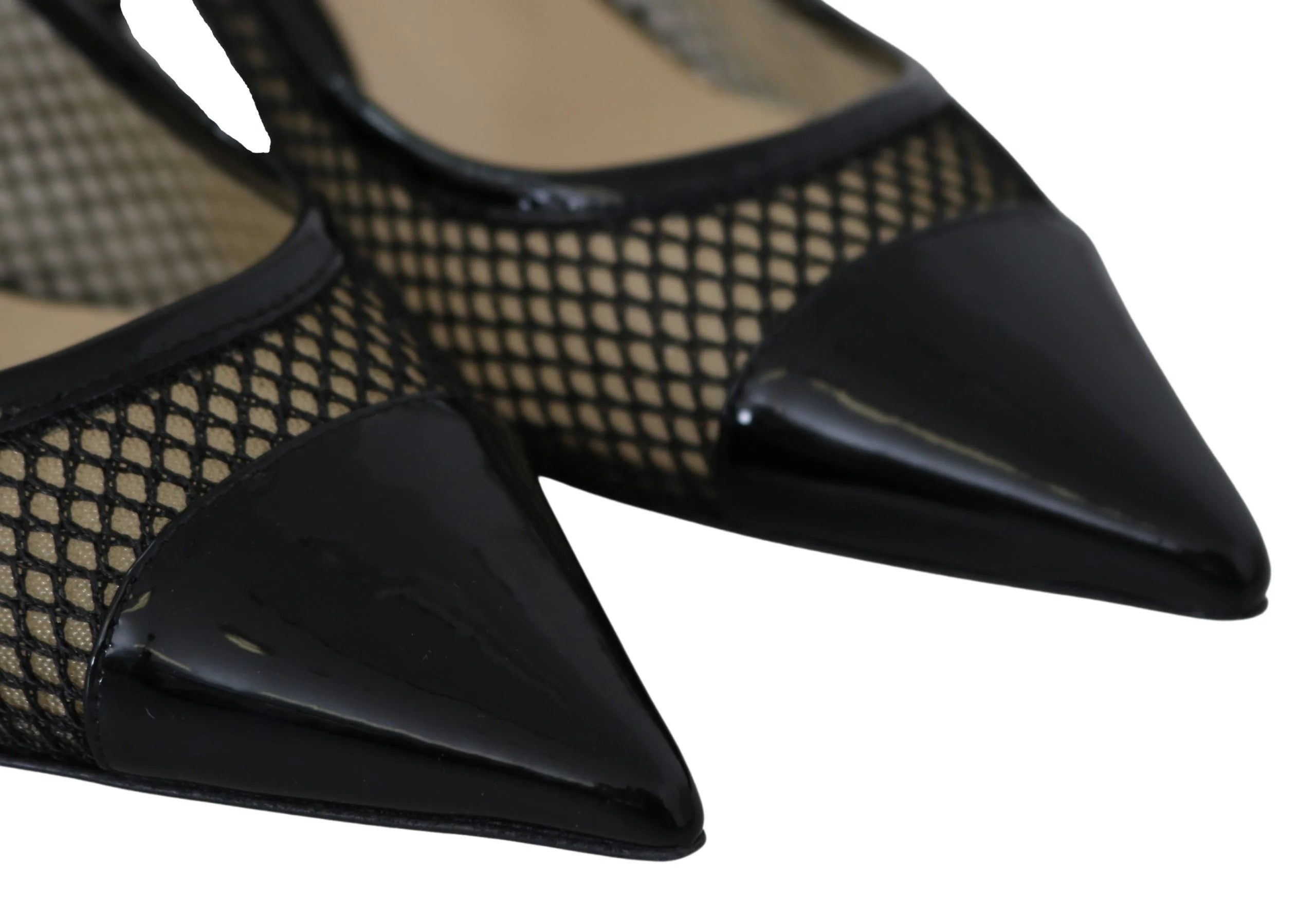 Jimmy Choo Chic Patent Mesh Pointed Pumps - EU37/US6.5 - Heels