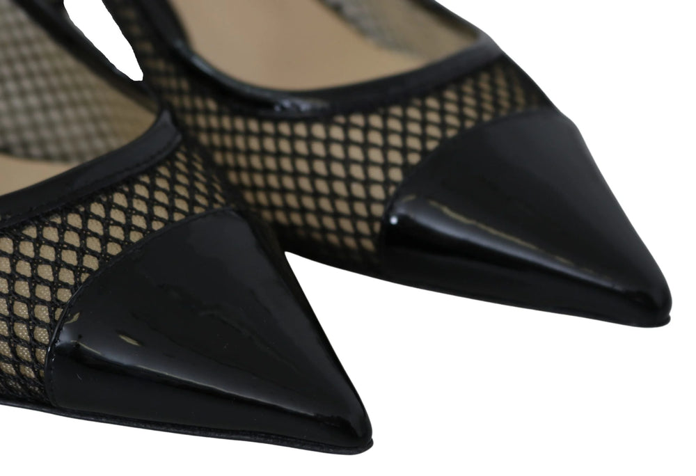 Jimmy Choo Chic Patent Mesh Pointed Pumps - EU37/US6.5 - Heels