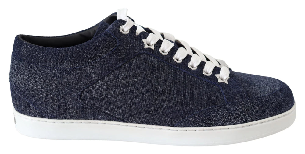 Jimmy Choo Chic Slip-On Blue Denim Suede Sneakers - Sneakers